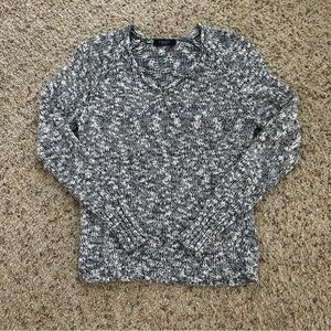 Black,Blue, and White Woven Sweater